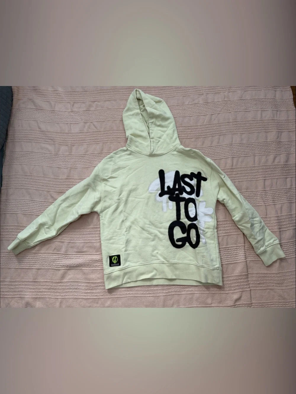 Zara light yellow kids hoodie with black 